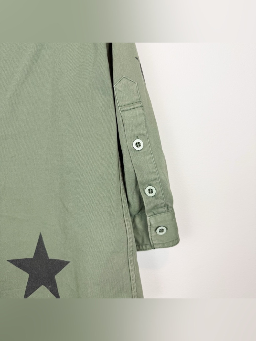Pistola Camilo Military Jacket Royal Honor Green Stars Shacket Size Small - Picture 12 of 13